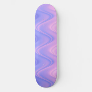 Vågig Rosa Lila Abstrakt Mini Skateboard Bräda 18,5 Cm