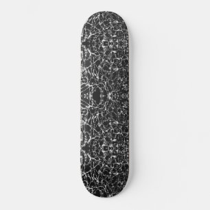 VÅGIG SVART OCH VIT MINI SKATEBOARD BRÄDA 18,5 CM