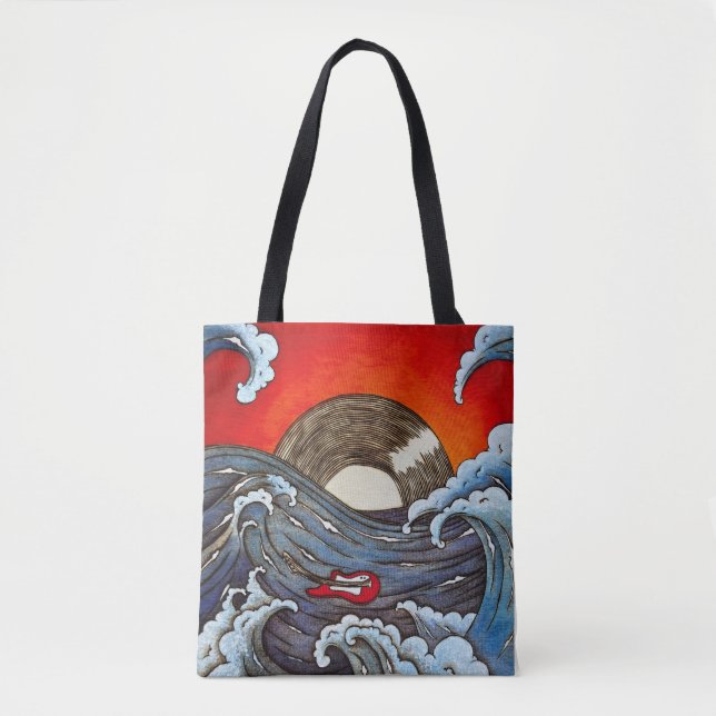 Vågig Totebag Tygkasse (Framsida)