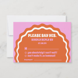 Vågigt Arch med den moderna feta Orangen Retro OSA Kort