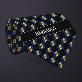 Vågigt Barbados Flagga Mönster Slips