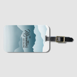 Vågigt berg kallar blåtoning bagagebricka