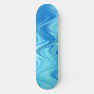 Vågigt blå Abstrakt Mini Skateboard Bräda 18,5 Cm