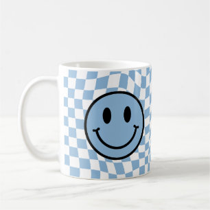 Vågigt blå sockel kaffemugg
