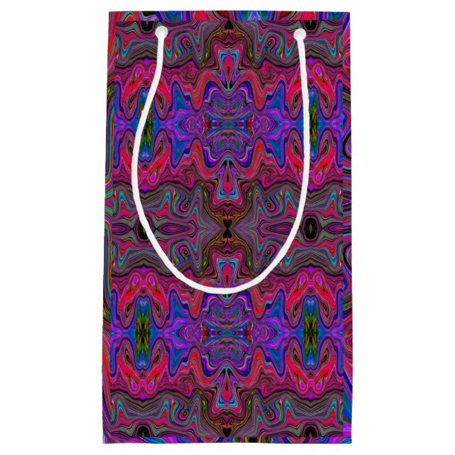 Vågigt Blue och Rainbow Red Trippy Mönster (Framsidan)