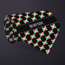 Vågigt Burundi Flagga Mönster Slips