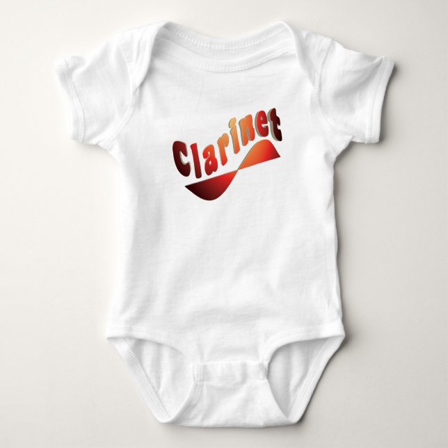 Vågigt Clarinet T Shirt (Framsida)