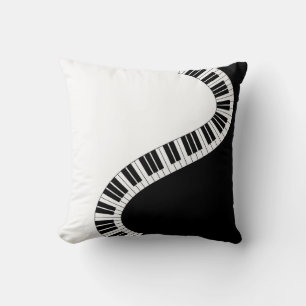 Vågigt Curved Piano Nycklar Kudde