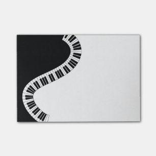 Vågigt Curved Piano Nycklar Post-it Block