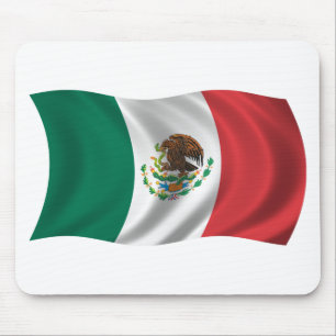 Vågigt den Mexico flagga Musmatta