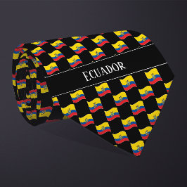 Vågigt Ecuador Flagga Mönster Slips
