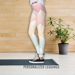 Vågigt färgad rand med eleganten NAME Leggings