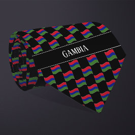 Vågigt Gambia Flagga Mönster Slips