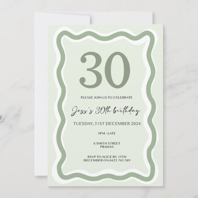 Vågigt Gräns 30:e Inbjudan (Framsida)