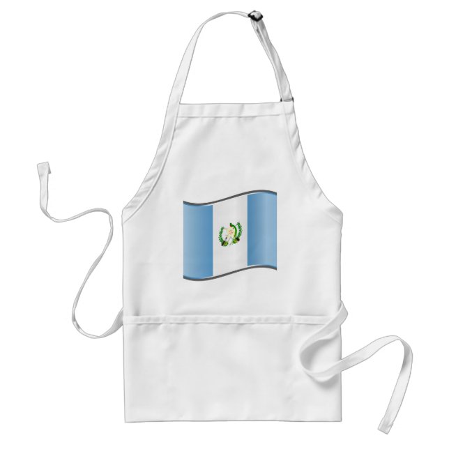 Vågigt Guatemala Flagga Förkläde (Framsidan)
