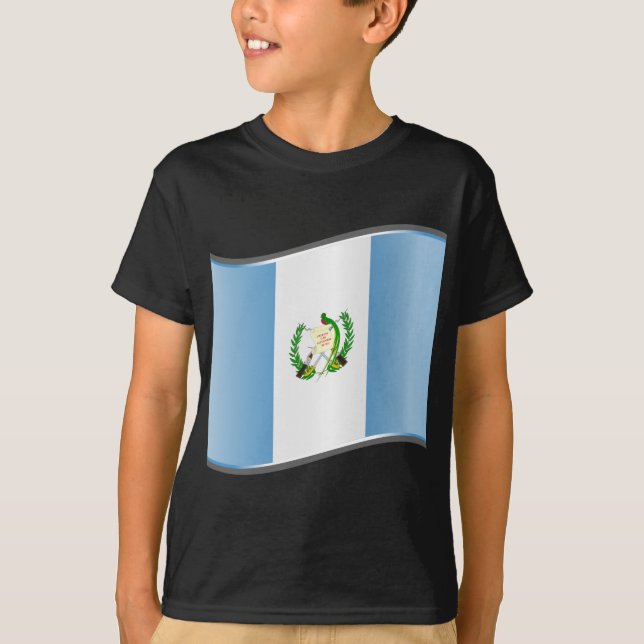 Vågigt Guatemala Flagga Tee (Framsida)