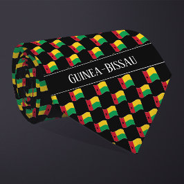 Vågigt Guinea-Bissau Flagga Mönster Slips