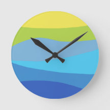 Vågigt Gulten Blått Grönt med skarpa färger