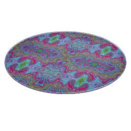 Vågigt Himlar Blue Multicolor Trippy Mönster