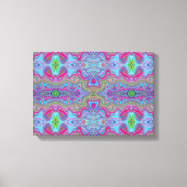 Vågigt Himlar Blue Multicolor Trippy Mönster Canvastryck