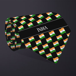 Vågigt Indien Flagga Mönster Slips