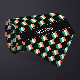 Vågigt Irland Flagga Mönster Slips