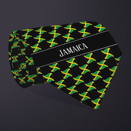 Vågigt Jamaica Flagga Mönster Slips