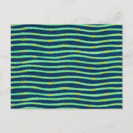 Vågigt japansk träsnittstext vykort