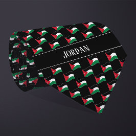Vågigt Jordan Flagga Mönster Slips