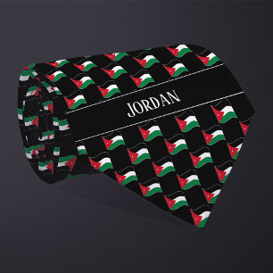 Vågigt Jordan Flagga Mönster Slips