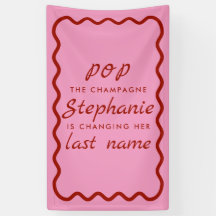 Vågigt Kant Rosa och Red Pop Champagne