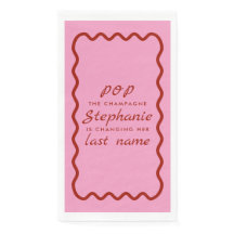 Vågigt Kant Rosa och Red Pop Champagne