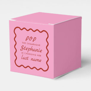 Vågigt Kant Rosa och Red Pop Champagne Presentaskar
