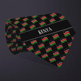 Vågigt Kenya Flagga Mönster Slips