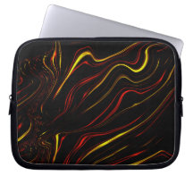 Vågigt långa streck med rött guld på mörkens bakgr