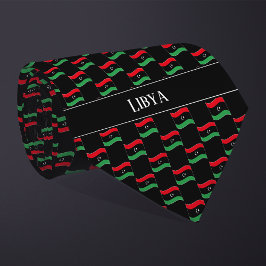 Vågigt Libyen Flagga Mönster Slips