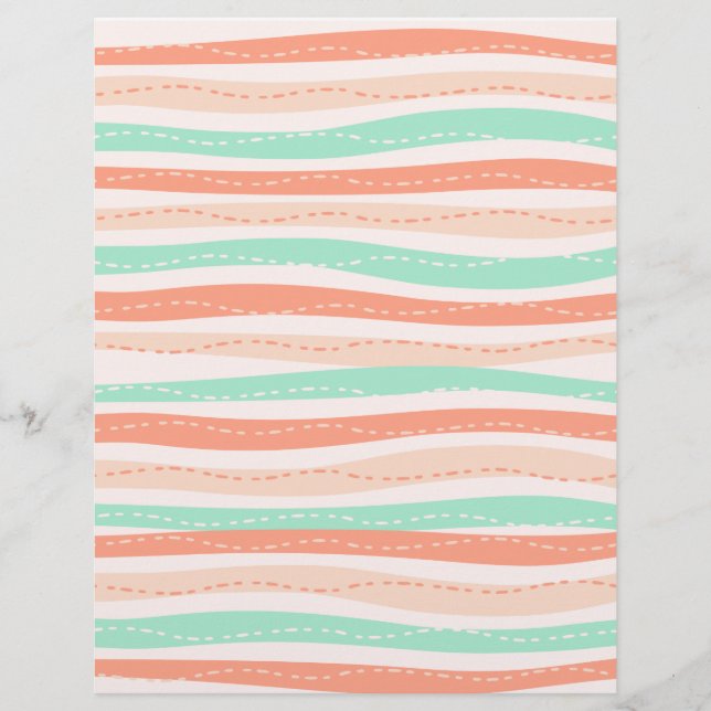 Vågigt linje Scrapbook papper (Framsida)