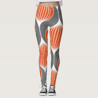Vågigt linjer: den geometriska vintagen mönster. leggings