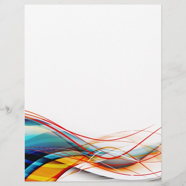 Vågigt Linjer Modern Science and Technology Anpass Reklamblad (Framsidan)