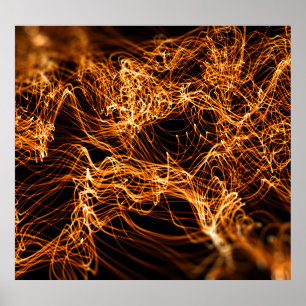 Vågigt linjer, runda partiklar, strängteori. poster