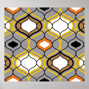 Vågigt linjer, sömlöst geometriskt mönster. poster