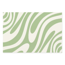 Vågigt Loops Retro Abstrakt Mönster i Light Sage