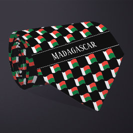 Vågigt Madagaskar Flagga Mönster Slips