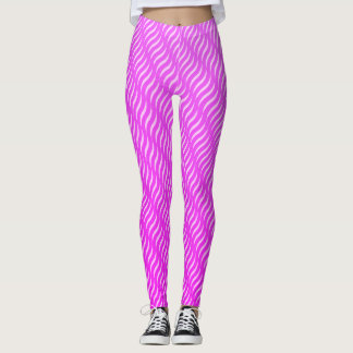 Vågigt Magic Lila Maze Linjer Seamless Mönster Leggings