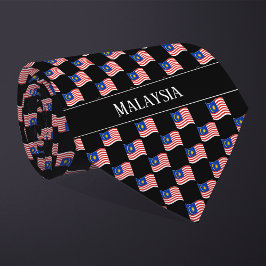 Vågigt Malaysia Flagga Mönster Slips