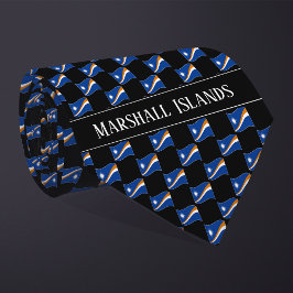 Vågigt Marshallöarna Flagga Mönster Slips