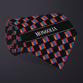 Vågigt Mongoliet Flagga Mönster Slips