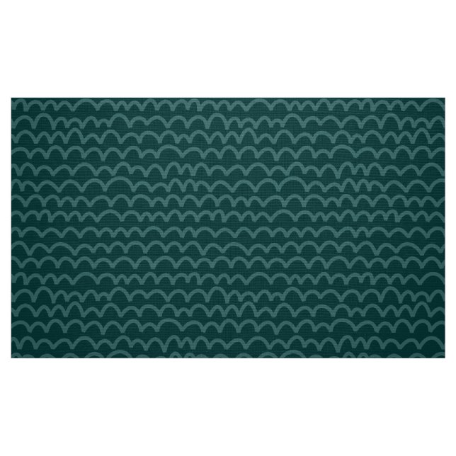 Vågigt Mönster - Moss Grönt på Dk Moss Grönt Tyg (Fat Quarter)