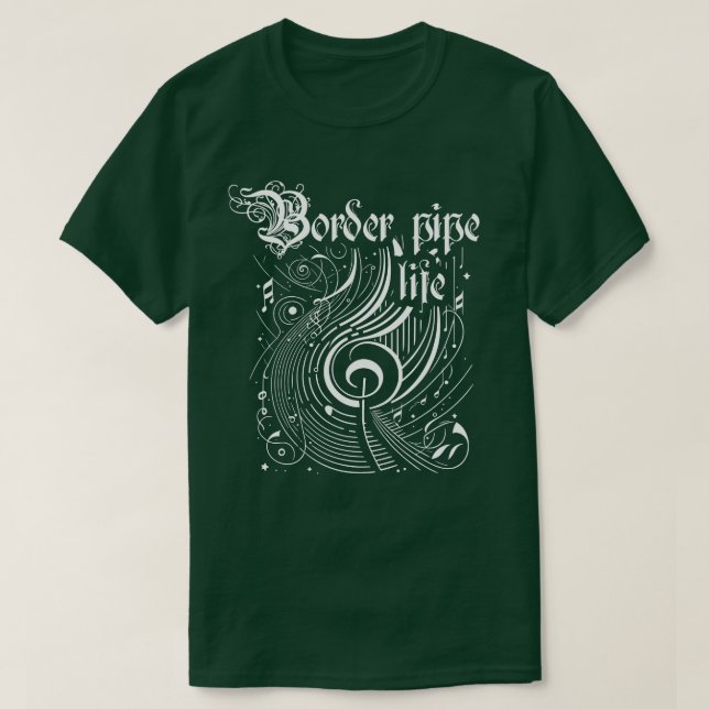 Vågigt Music Gräns pipe Life T Shirt (Design framsida)