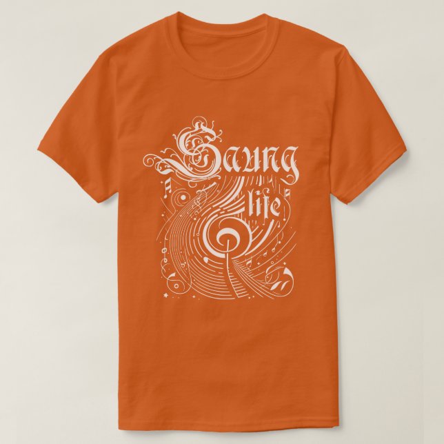 Vågigt Music Saung Life T Shirt (Design framsida)